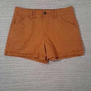 LEE WORKWEAR WOMEN SHORTS RUST BROWN SIZE 8 MEDIUM UTILITY CARPENTER